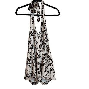 NWT Fourteen & 9th Medium Leopard Print Halter Romper